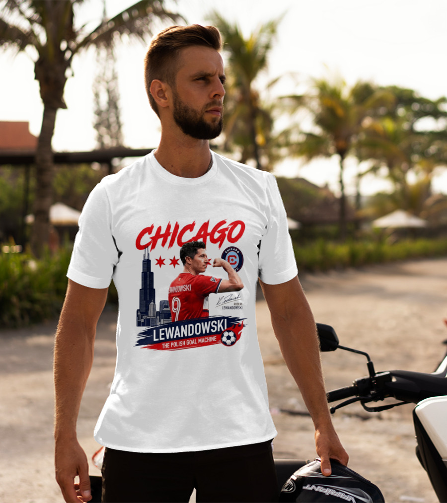 Chicago Fire FC Lewandowski The Polish Goal Machine T-Shirt