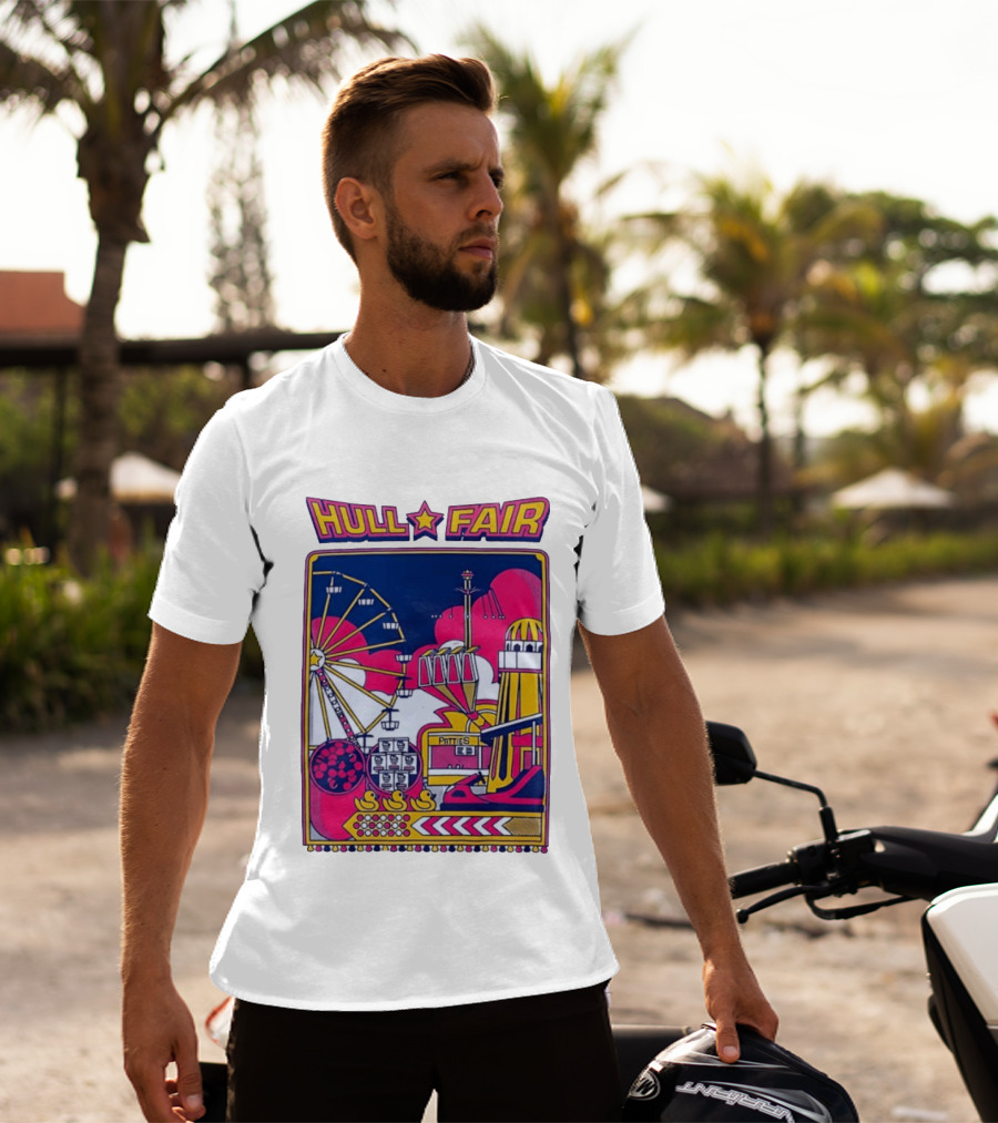 Hull Fair Patties Carnival Ferris Wheel And Helter Skelter Fun Attractions T-Shirt