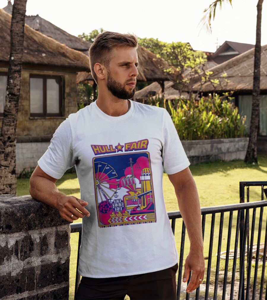 Hull Fair Patties Carnival Ferris Wheel And Helter Skelter Fun Attractions T-Shirt