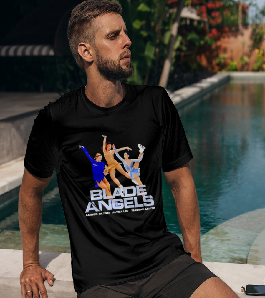 Blade Angels Amber Glenn Alysa Liu Isabeau Levito Team USA Figure Skating T-Shirt