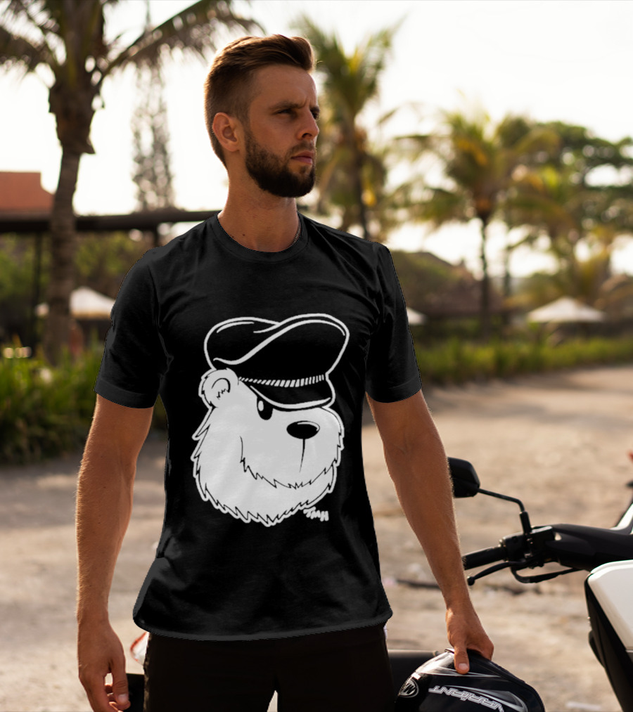 Bear With Police Officer Hat T-Shirt
