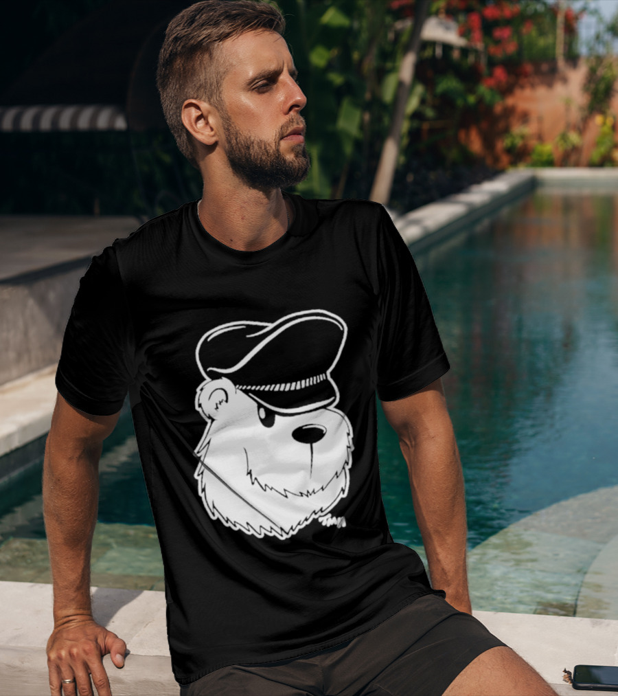 Bear With Police Officer Hat T-Shirt