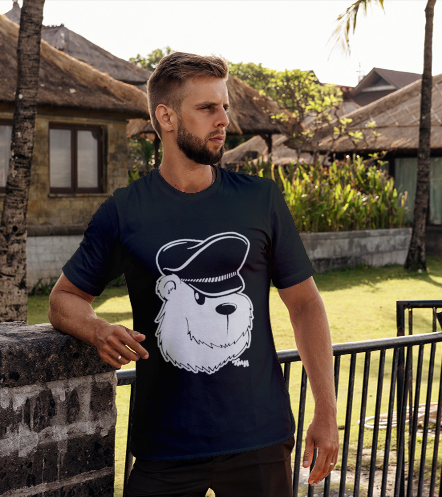 Bear With Police Officer Hat T-Shirt