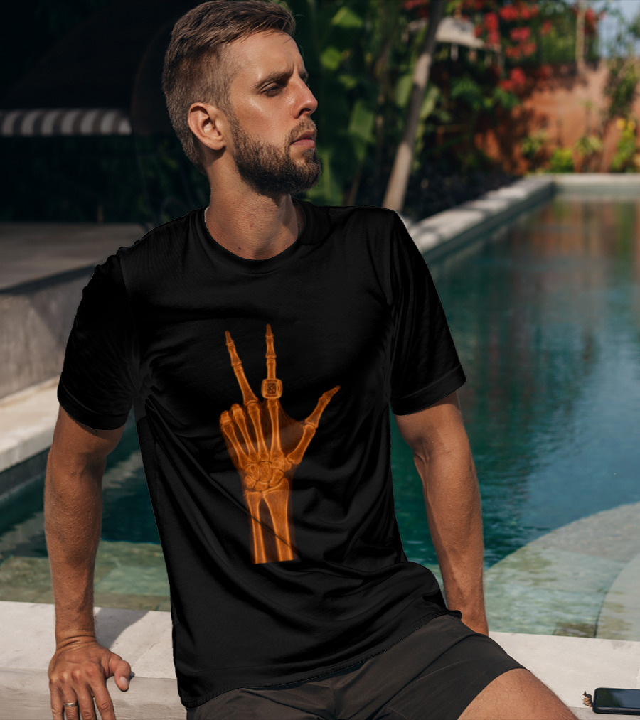 Jalen Brunson X Ray Peace Gesture With Championship Ring T-Shirt