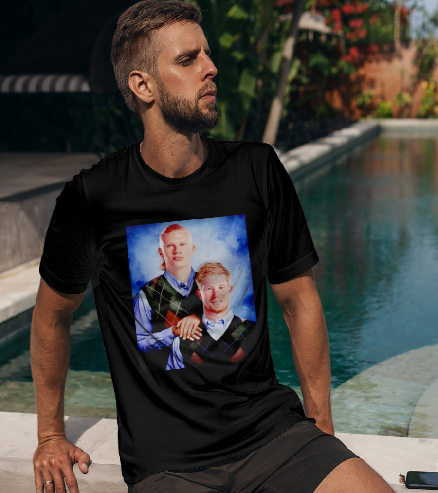 Erling Haaland Kevin De Bruyne Step Brothers Manchester City FC T-Shirt