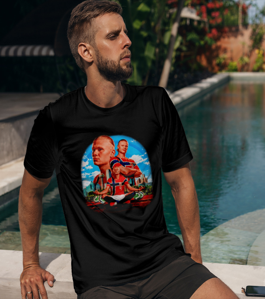 Erling Haaland Norway 26WC Collage National Team Footballer T-Shirt