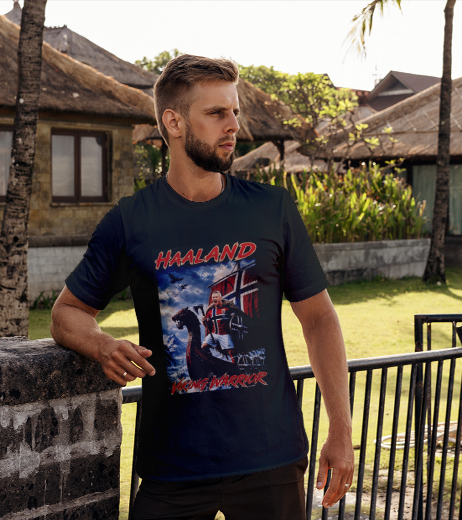 Haaland Viking Warrior Norway Football Nordic Pride T-Shirt