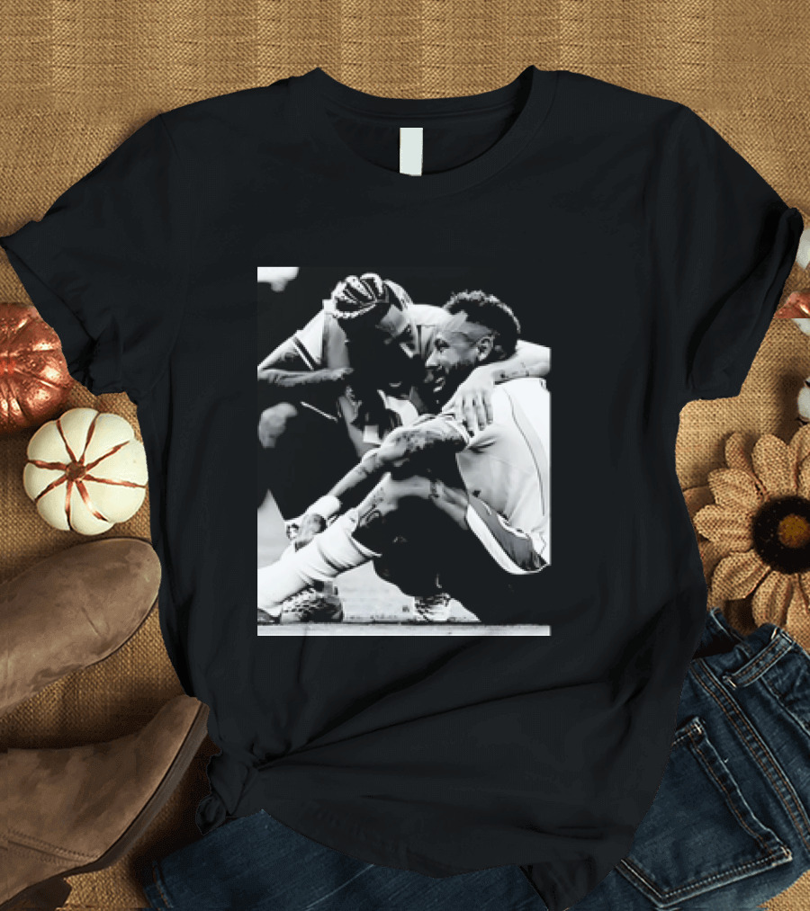 Neymar Jr And Raphinha Emotional Moment Brazil National Football Team T-Shirt