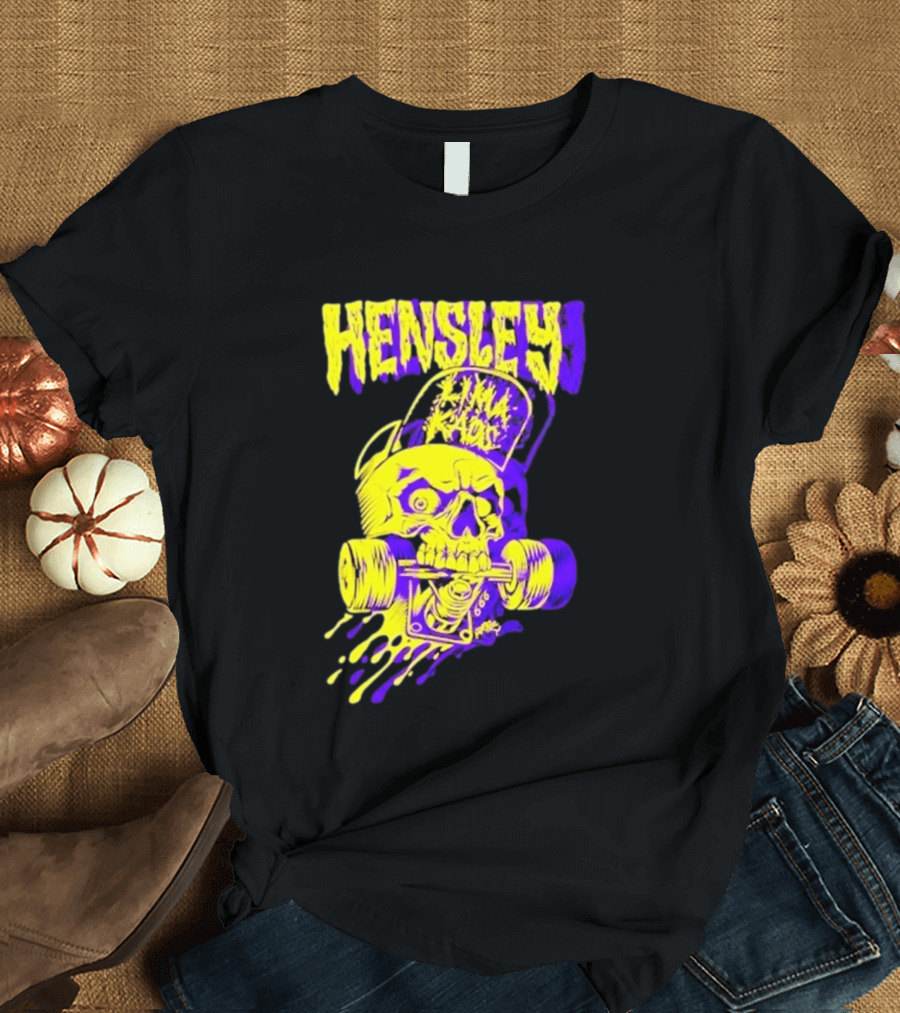 Hensley Lima Kaos Skull Skateboarding T-Shirt