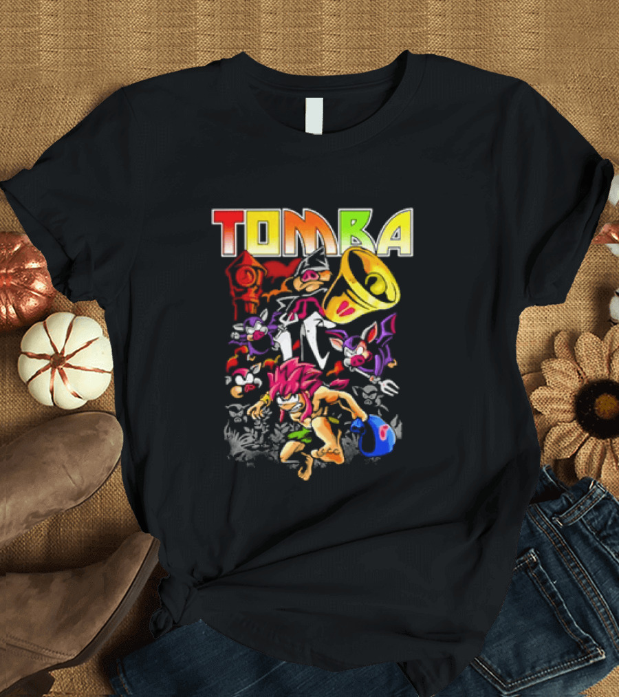Tomba Video Game Playstation Colorful T-Shirt