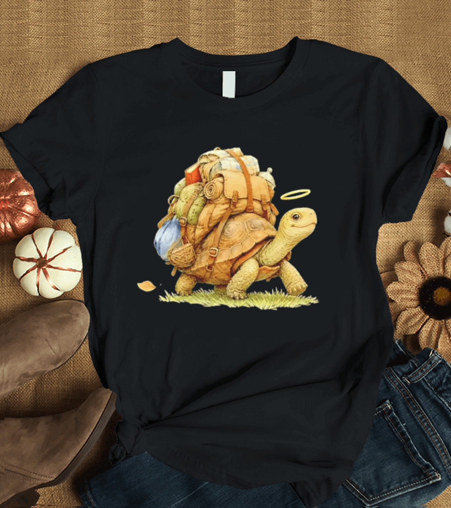 Traveling Turtle Backpack Adventure Halo T-Shirt