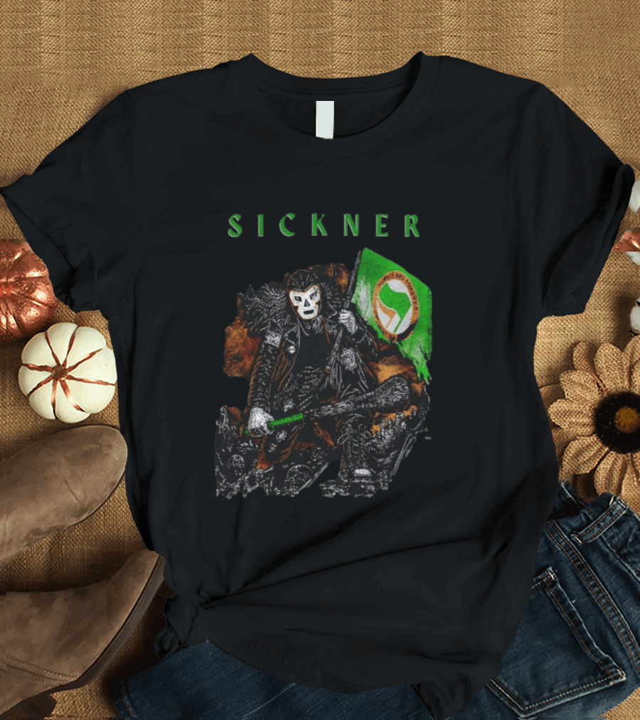 Sickner Mask Warrior Always And Forever Antifascist Hurling Stick T-Shirt