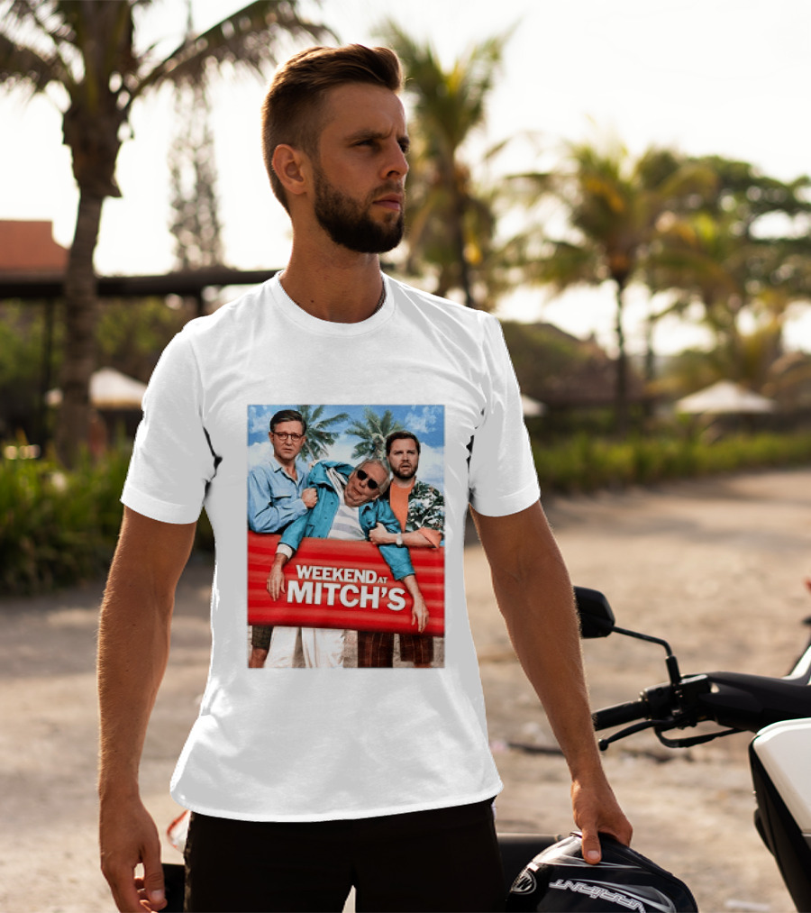 Weekend At Mitch's Meme Mitch McConnell Tropical Comedy T-Shirt