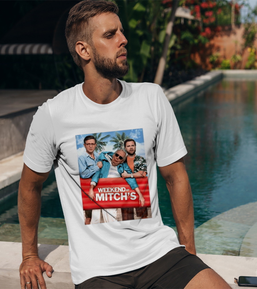 Weekend At Mitch's Meme Mitch McConnell Tropical Comedy T-Shirt