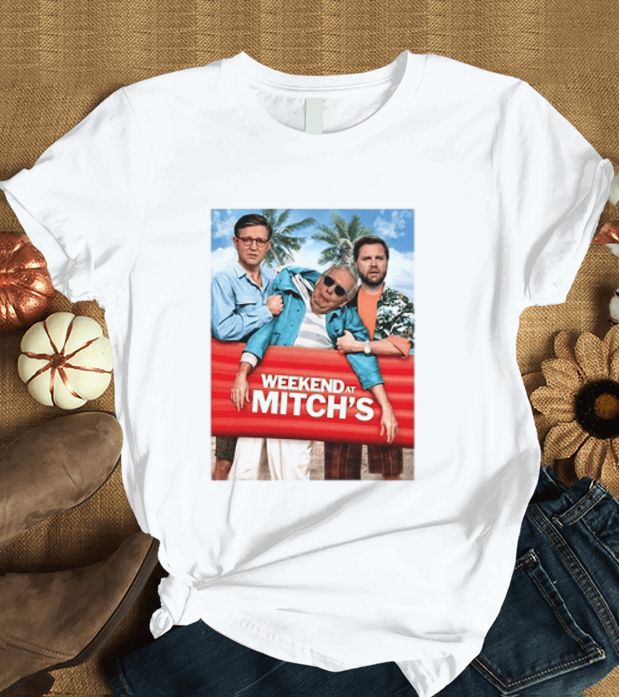 Weekend At Mitch's Meme Mitch McConnell Tropical Comedy T-Shirt