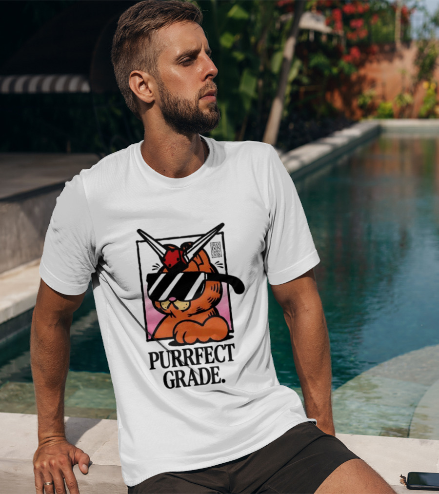 Gundam Purrfect Grade Cat Sunglasses Robot Mashup T-Shirt