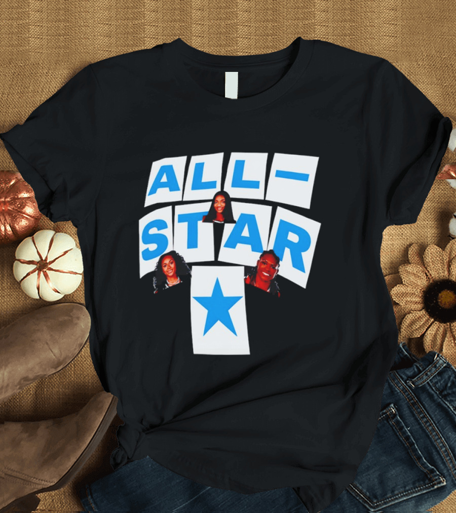 Atlanta Dream Angel Reese All Star Trio Basketball WNBA 2026 T-Shirt