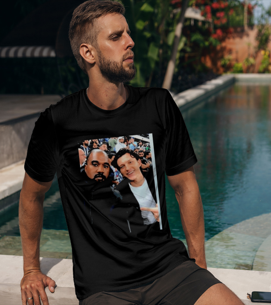 Kanye West And Tom Holland Iconic Celebrity Selfie At Event T-Shirt