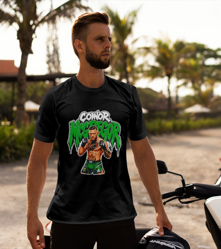 Conor McGregor UFC Fighter In Green Shorts With Tattoos T-Shirt