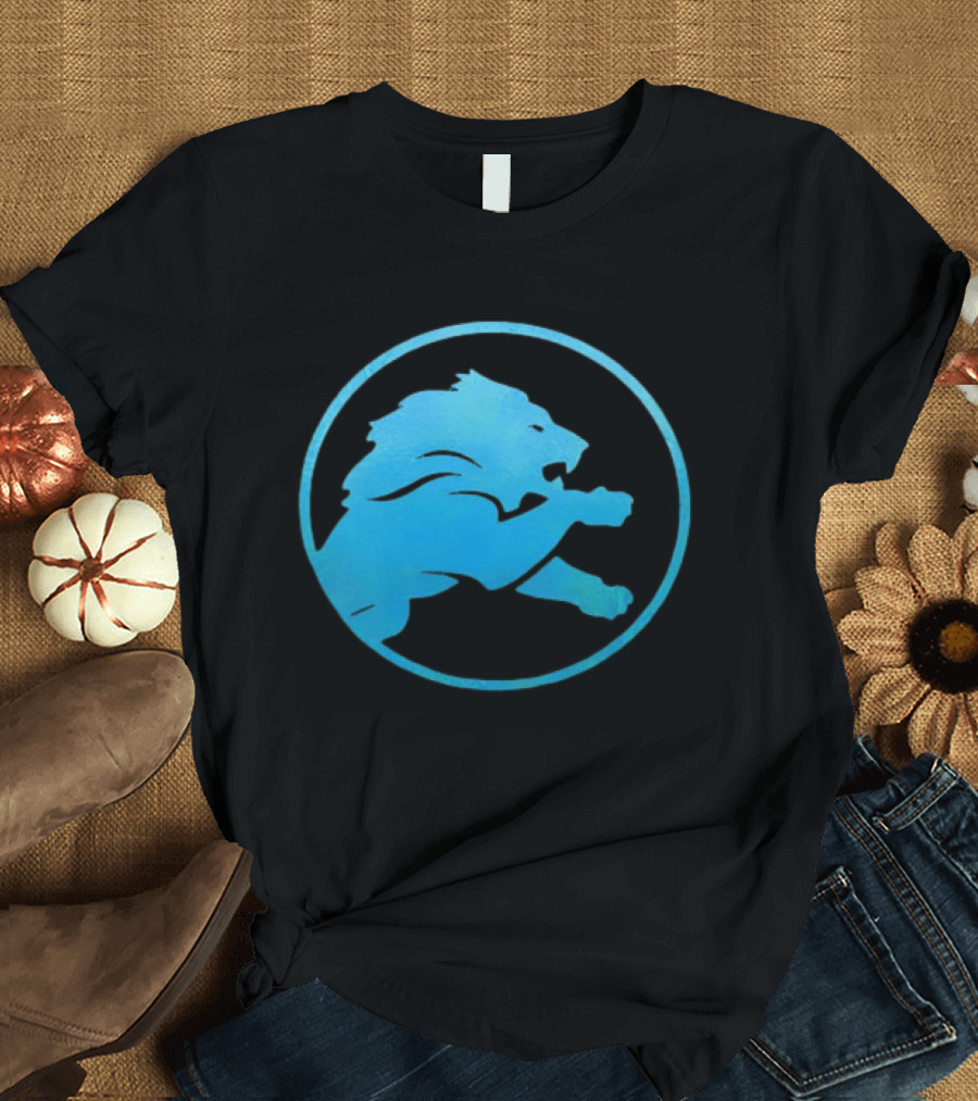 Detroit Lions Roaring Blue Iconic Circle T-Shirt