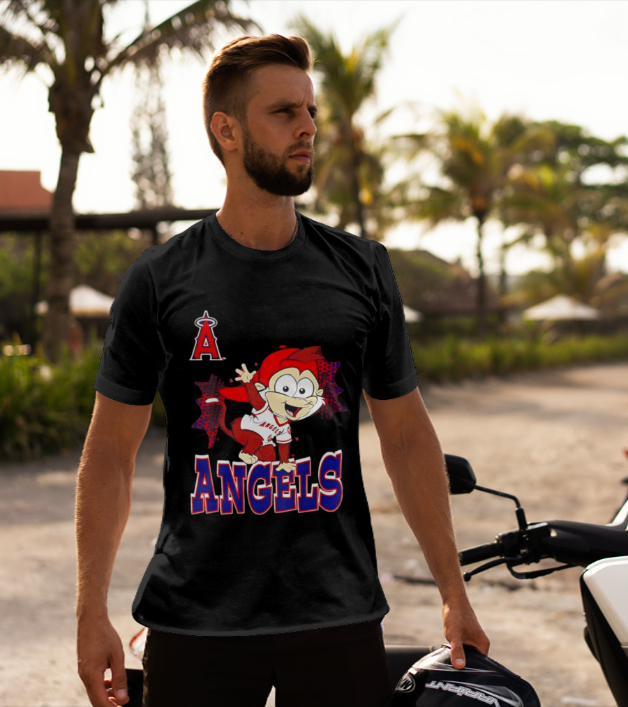 LAA Angels Rally Monkey Waving Hand Classic Sports Fan T-Shirt