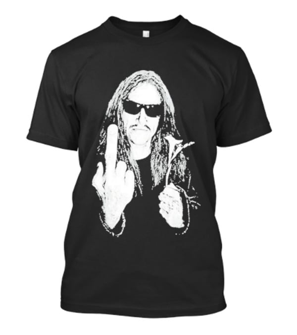 Lemmy Kilmister Middle Finger Flower Motorhead T-Shirt