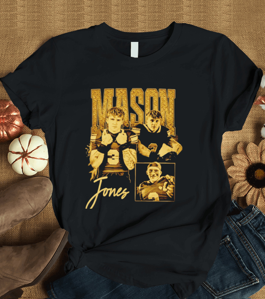 Mason Jones Football Athlete Sports Number 3 Enthusiast Collection T-Shirt