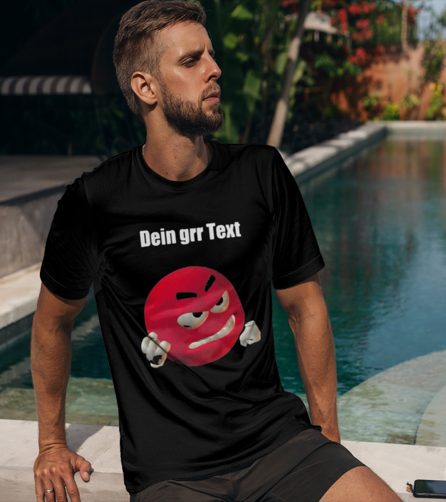 Versager Clothing Dein Personalisierbares Grr Text Red T-Shirt