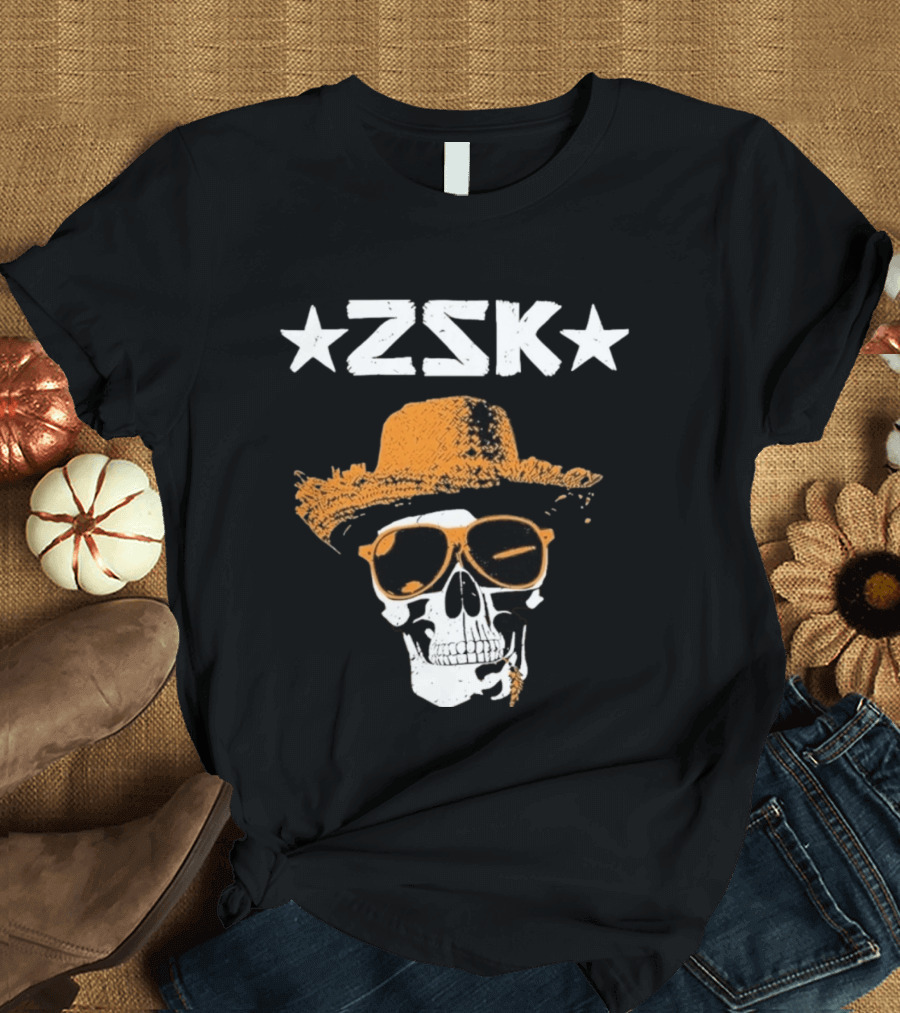 ZSK Skull Hat Sunglasses Iconic Summer Vibe T-Shirt