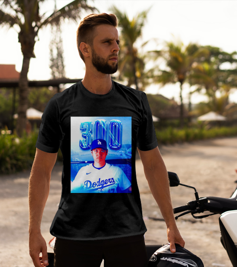 Shohei Ohtani 300 Home Runs Milestone Los Angeles Dodgers T-Shirt