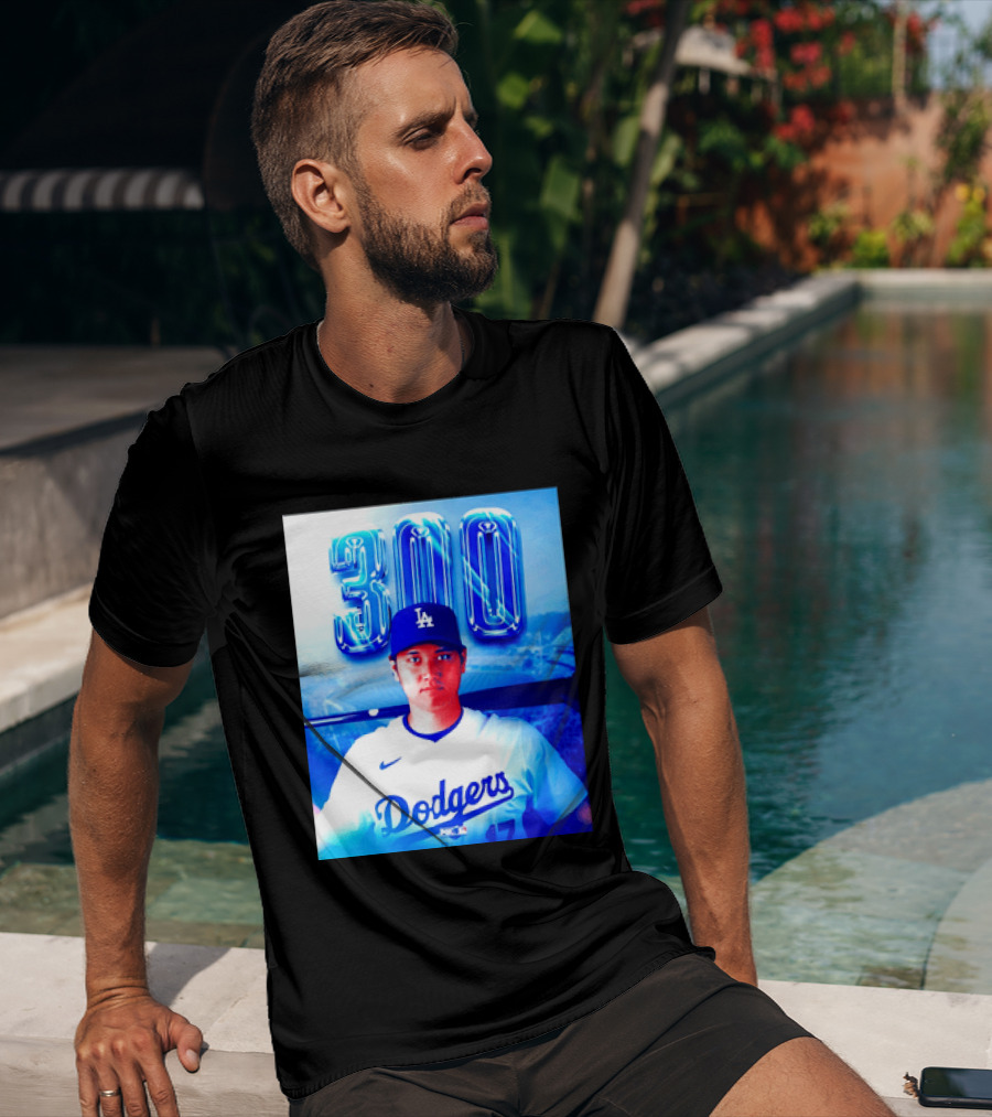 Shohei Ohtani 300 Home Runs Milestone Los Angeles Dodgers T-Shirt