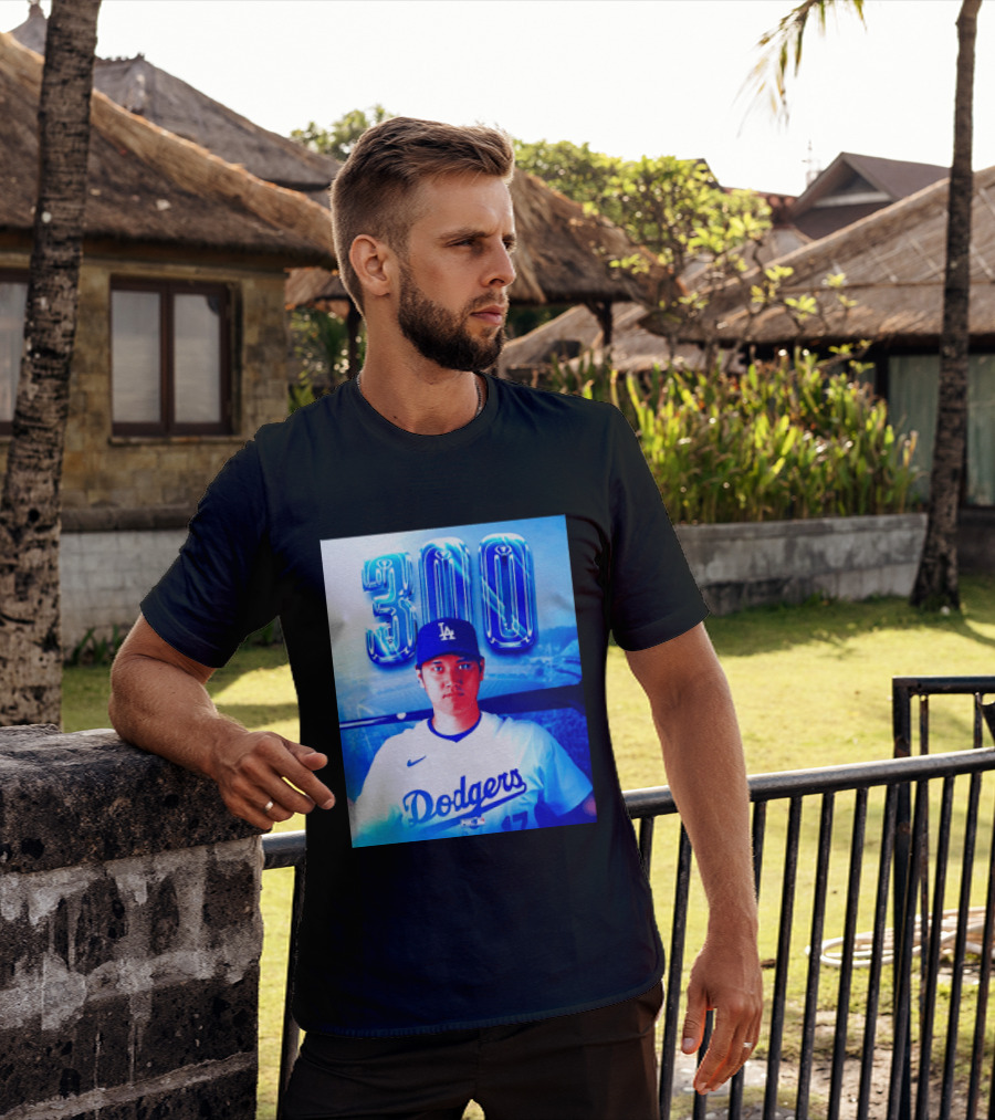 Shohei Ohtani 300 Home Runs Milestone Los Angeles Dodgers T-Shirt