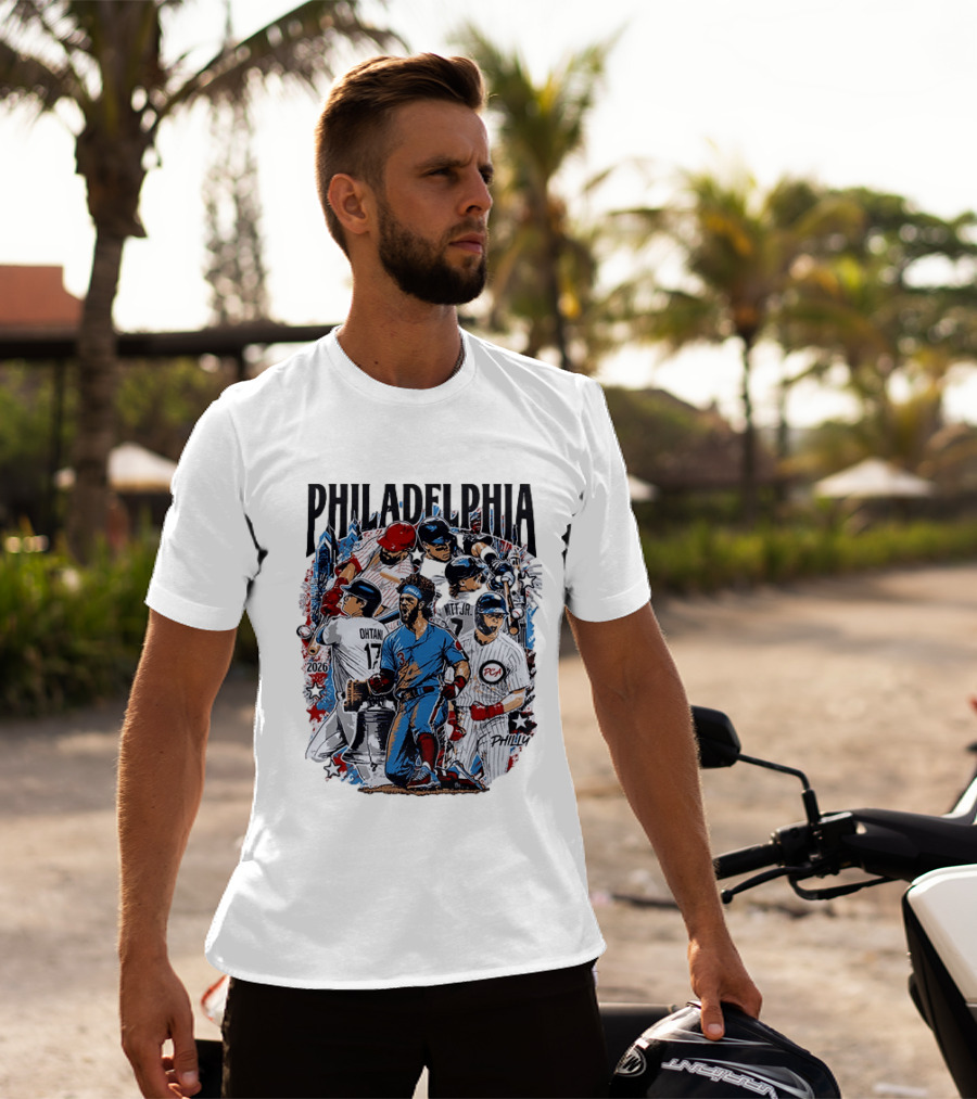 Philadelphia MLB Players All Star 2026 Bryce Harper Tatis Jr Ohtani Philly Sports T-Shirt