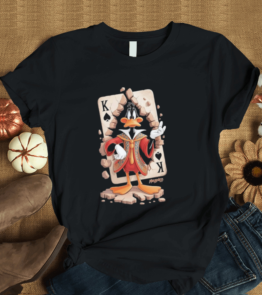 Daffy Duck King Of Spades K Playing Card Mazeness T-Shirt