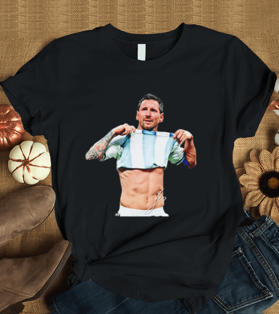 Lionel Messi Celebrates Argentina Soccer Triumph T-Shirt