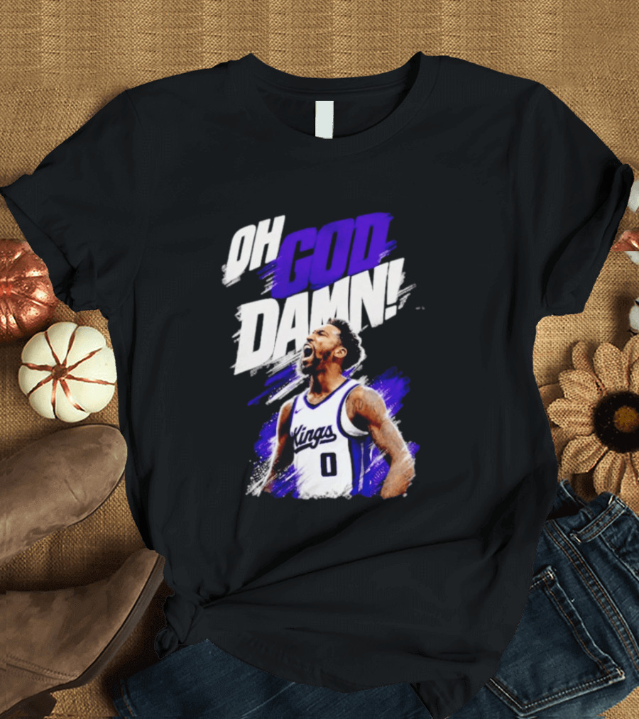 Malik Monk Oh God Damn Sacramento Kings 0 Jersey Celebration T-Shirt