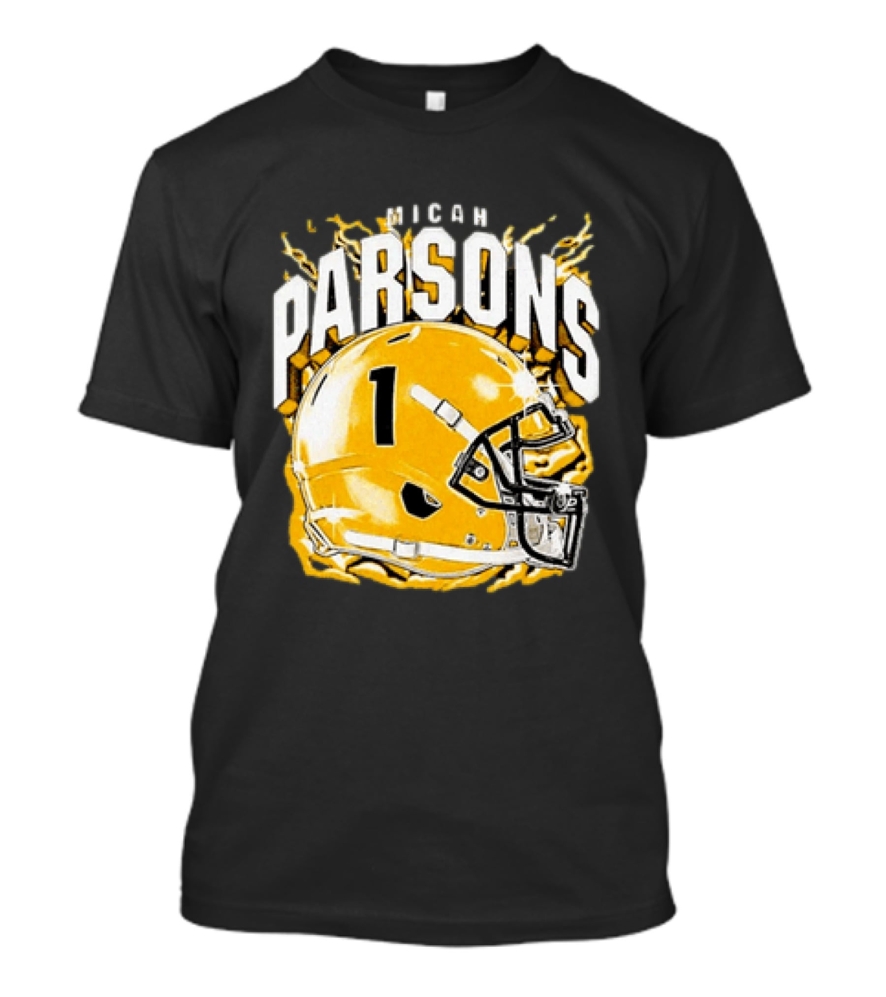 Micah Parsons No 1 Football Helmet Explosion T-Shirt