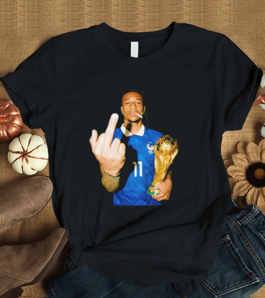 France National Team Number 11 Middle Finger Trophy Gesture T-Shirt