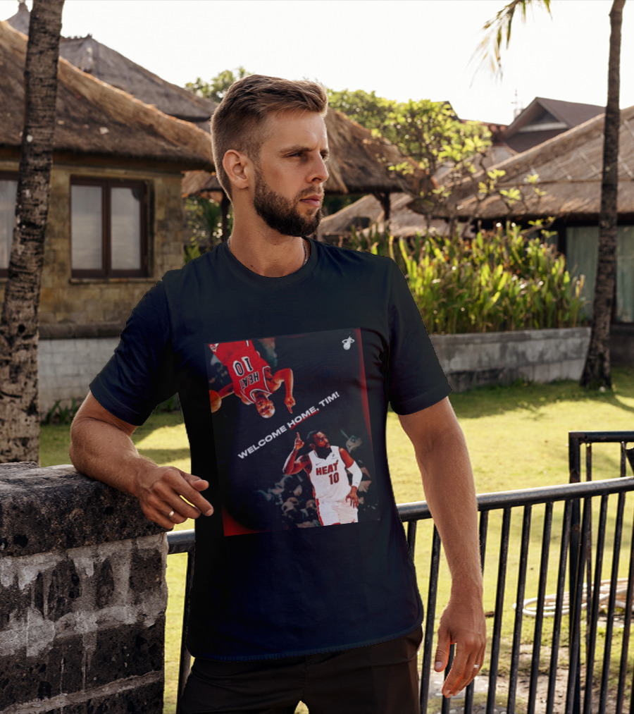 Tim Hardaway Miami Heat Welcome Home Timi 10 Basketball Legend T-Shirt