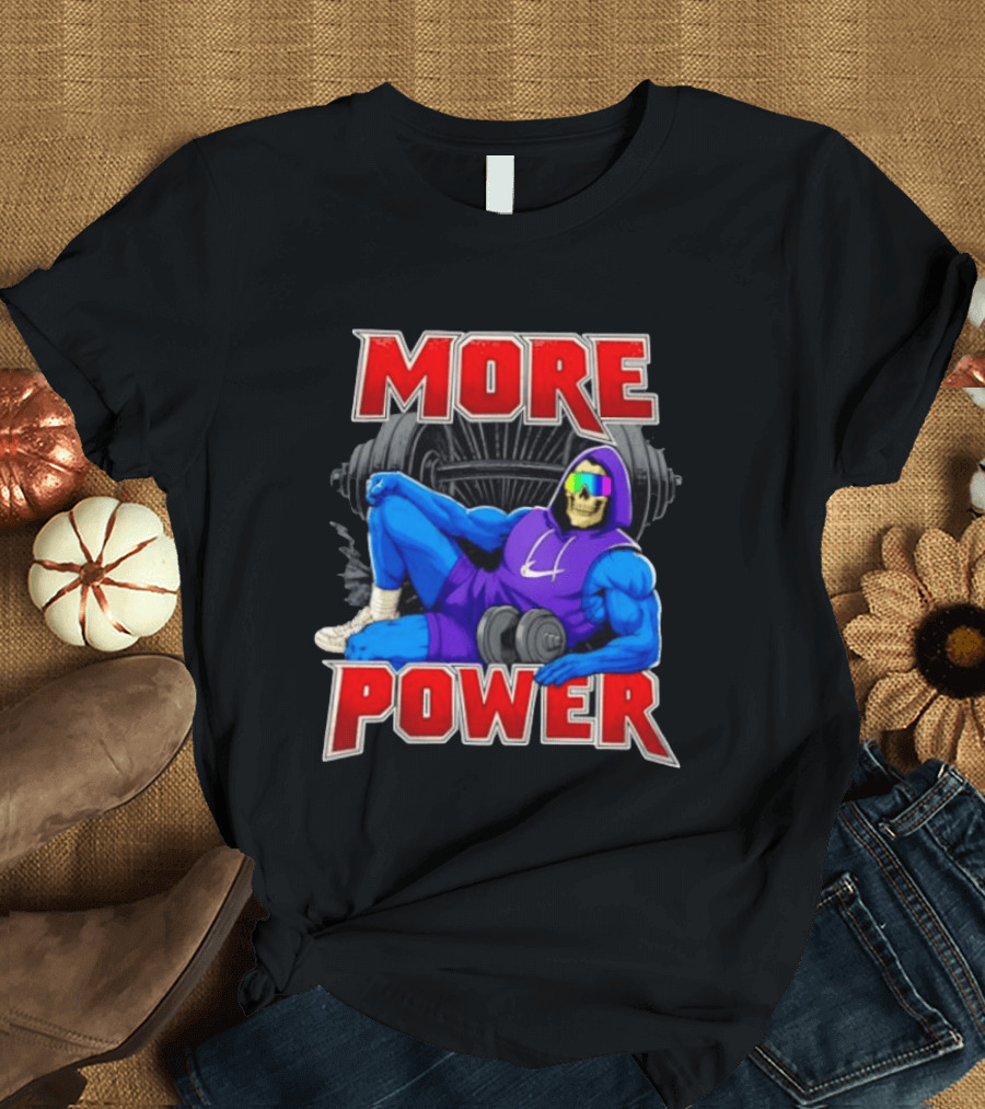 More Power Skeletor Masters Of The Universe Muscle Workout T-Shirt