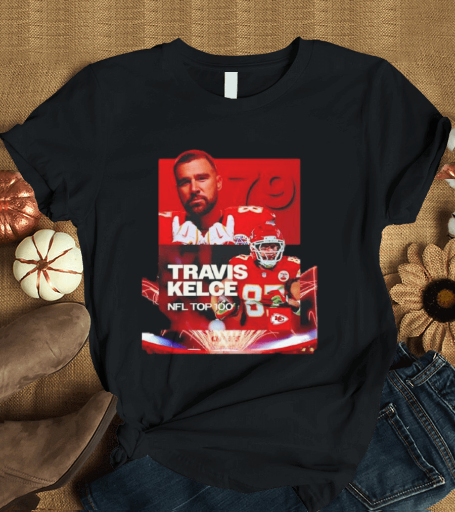 Travis Kelce Kansas City Chiefs NFL Top 100 87 T-Shirt