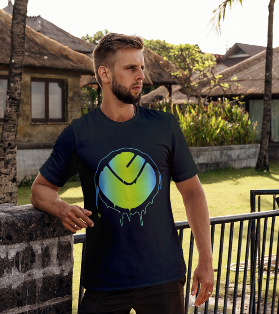 Vibrant Yellow Green Dripping T-Shirt