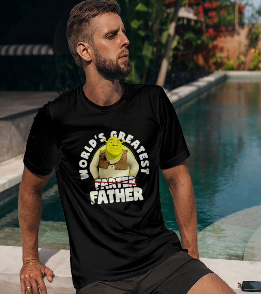 World's Greatest Farter Father Shrek Cartoon T-Shirt