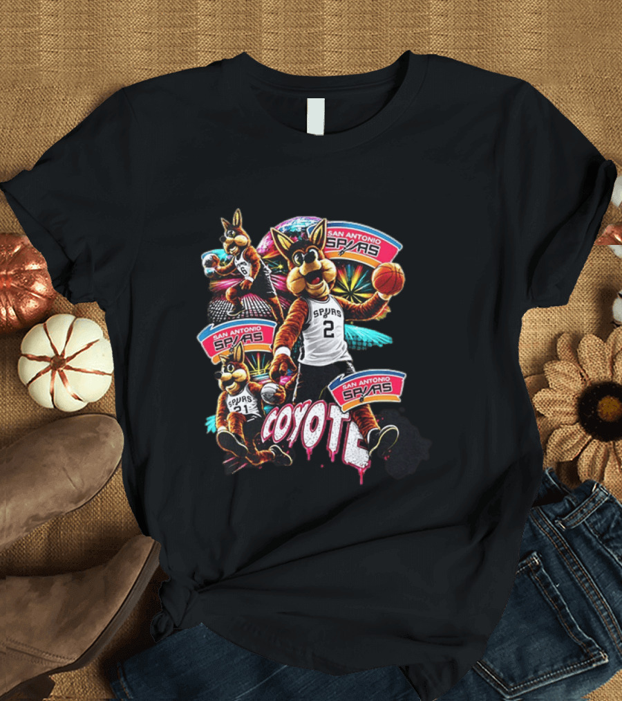 San Antonio Spurs Coyote Basketball Spirit Fan Favorite T-Shirt