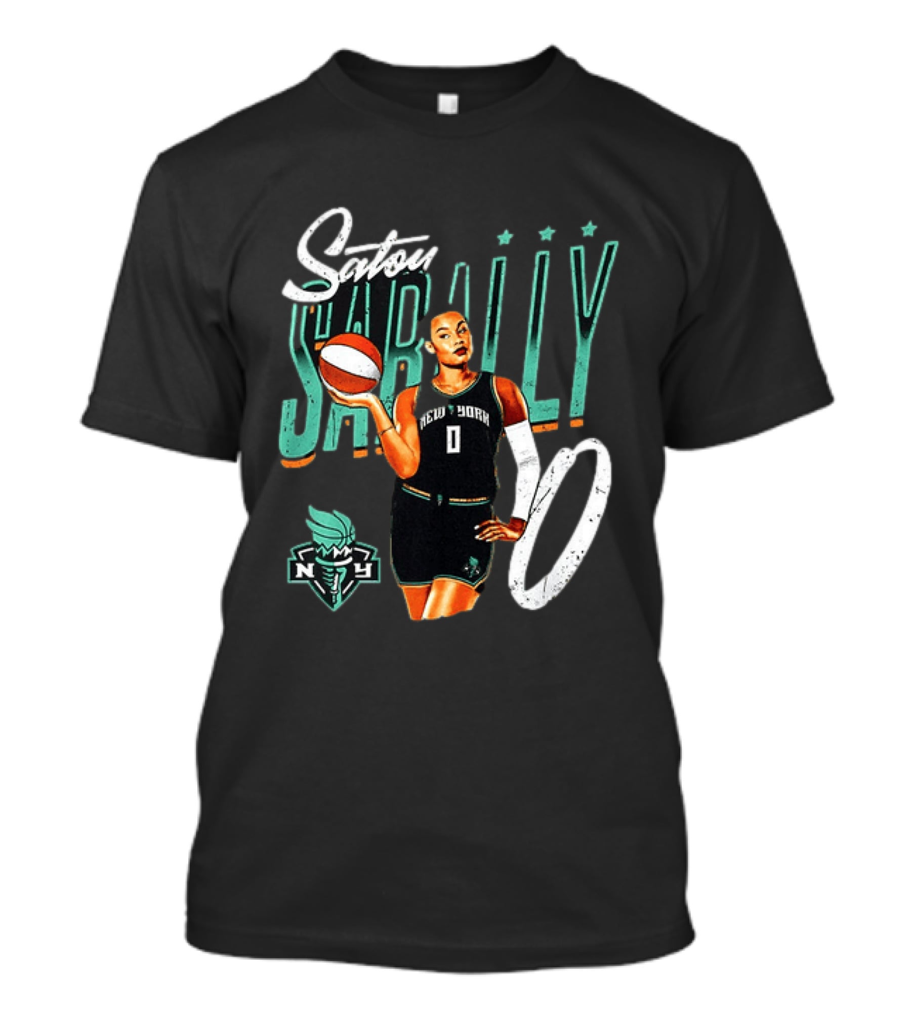 Satou Sabally New York Liberty Basketball 00 WNBA Player T-Shirt
