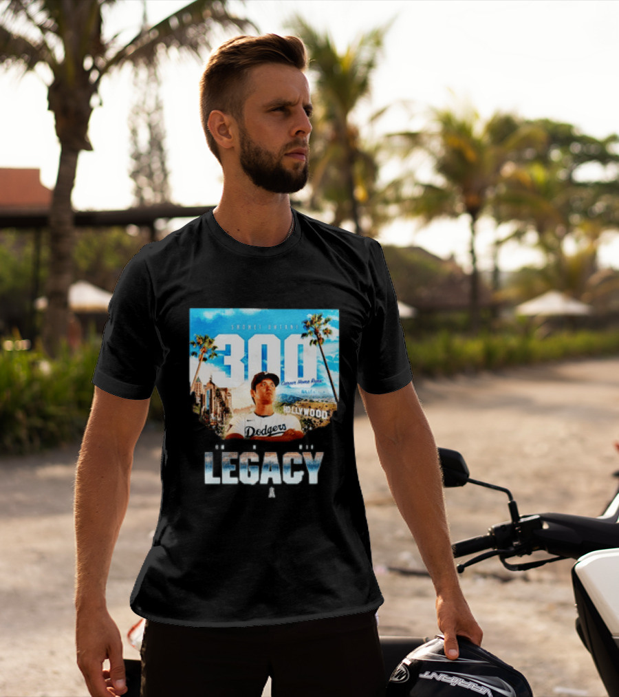 Shohei Ohtani 300 Career Home Runs Los Angeles Legacy Hollywood Dodgers T-Shirt