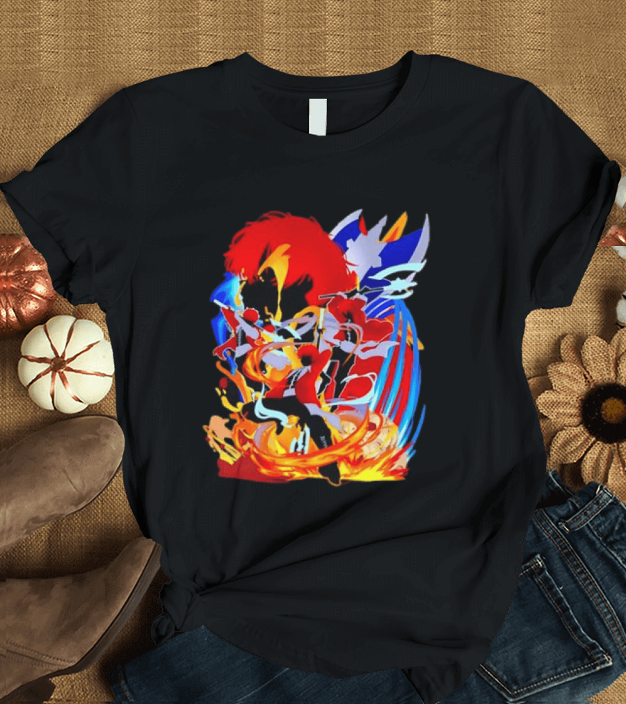 Stark Frieren Beyond Journey's End Anime Dynamic Colorful Scene T-Shirt