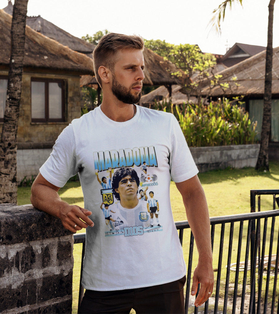 Diego Maradona AFA El Pibe De Oro D10S Mexico 86 T-Shirt