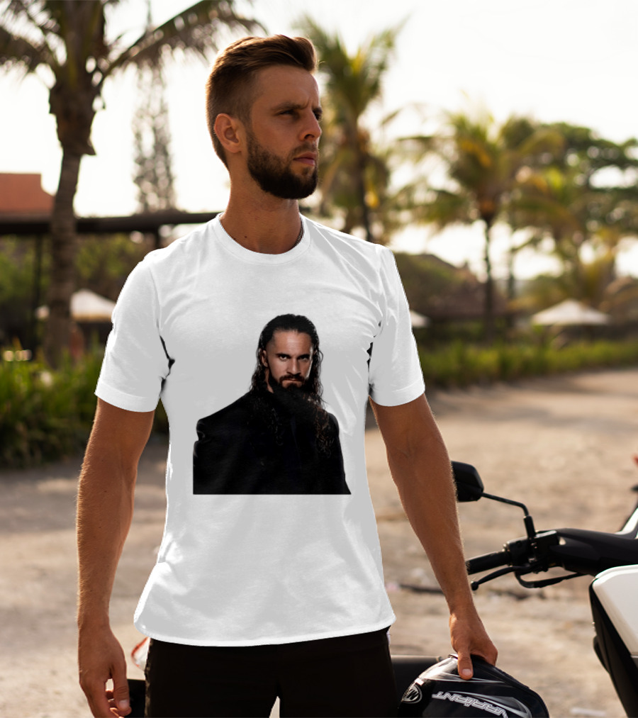 Seth Rollins Has A New Render Intense Gaze And Long Hair T-Shirt