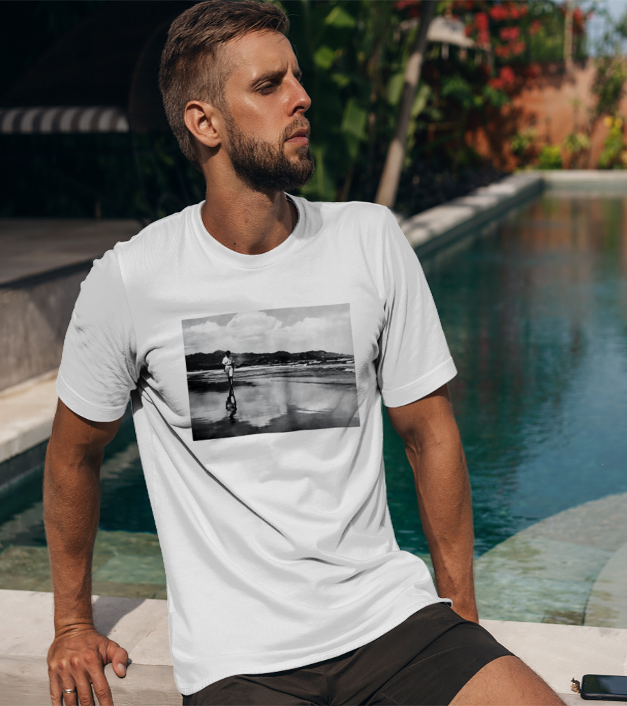 Leslie Cheung Days Of Being Wild Beach Scene Fortune Star Media Black And White Photography T-Shirt